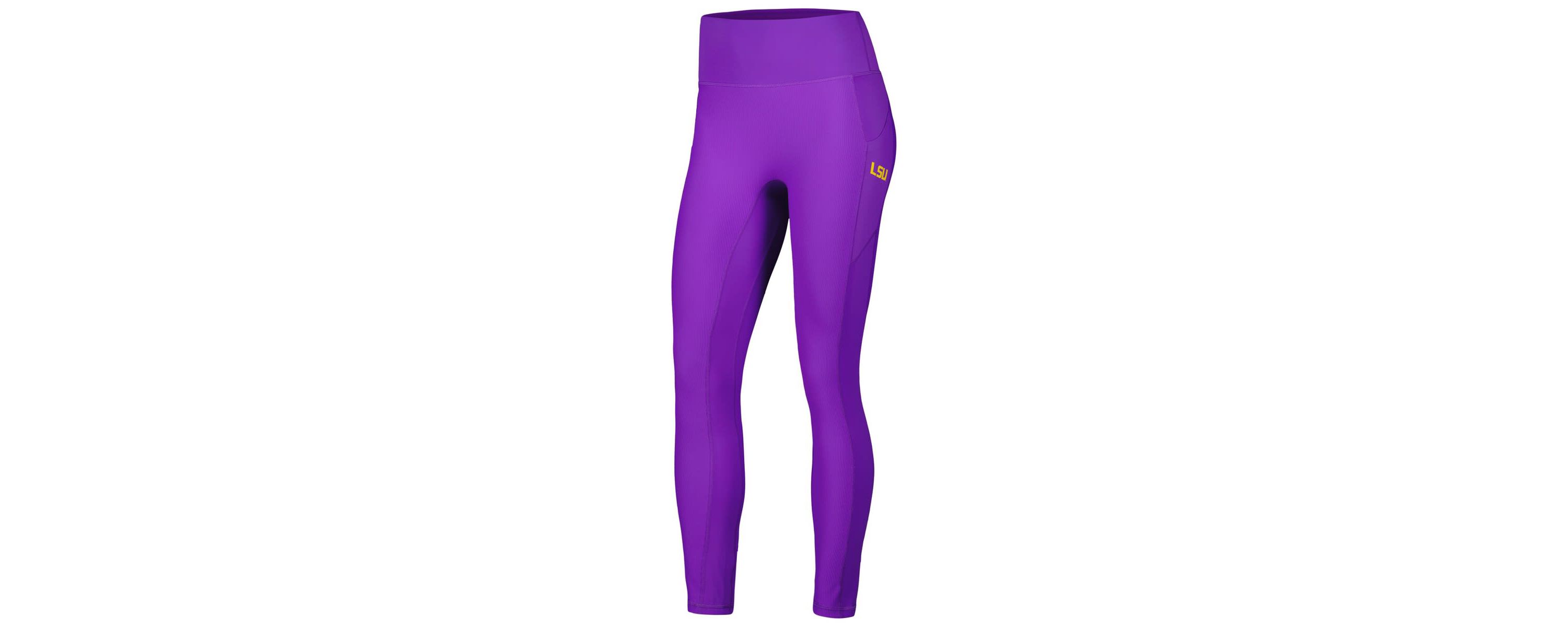 NCAA LSU Tigers 7/8 Mixed Media Pocket iLeggings