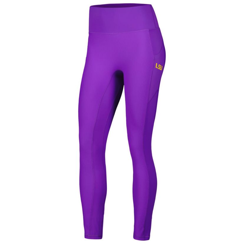 NCAA LSU Tigers 7/8 Mixed Media Pocket iLeggings