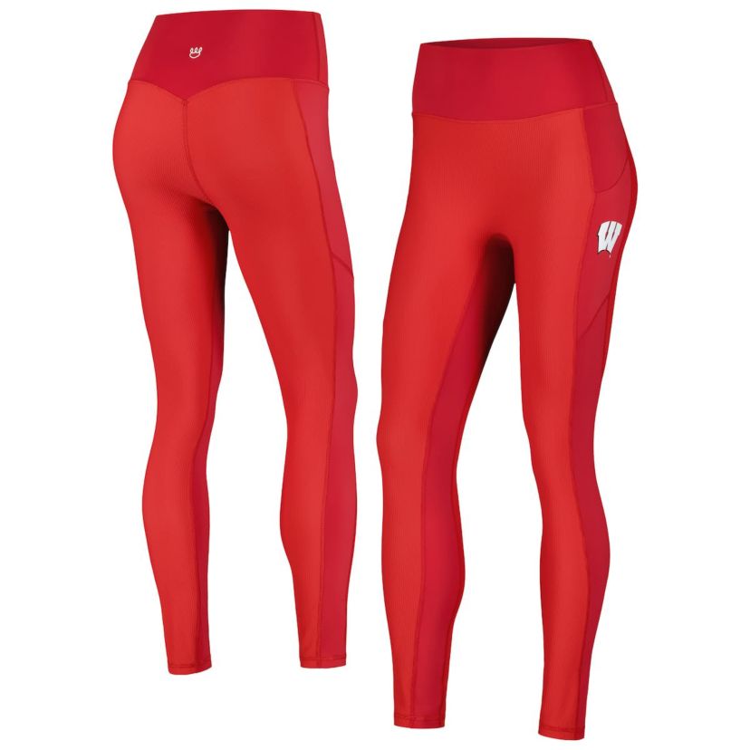 NCAA Wisconsin Badgers 7/8 Mixed Media Pocket iLeggings