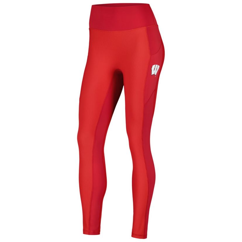 NCAA Wisconsin Badgers 7/8 Mixed Media Pocket iLeggings