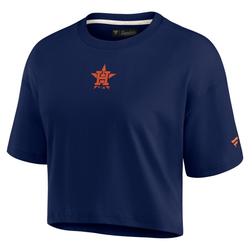 MLB Fanatics Houston Astros Elements Super Soft Boxy Cropped T-Shirt