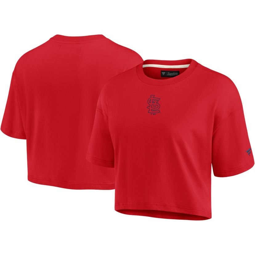MLB Fanatics St. Louis Cardinals Elements Super Soft Boxy Cropped T-Shirt