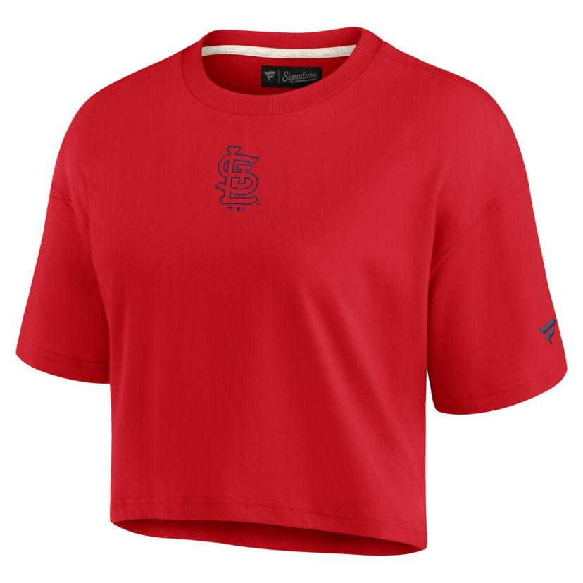 MLB Fanatics St. Louis Cardinals Elements Super Soft Boxy Cropped T-Shirt