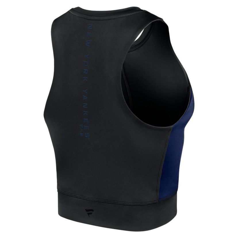 MLB Fanatics New York Yankees Studio Half-Zip Fitted Gym Tank Top