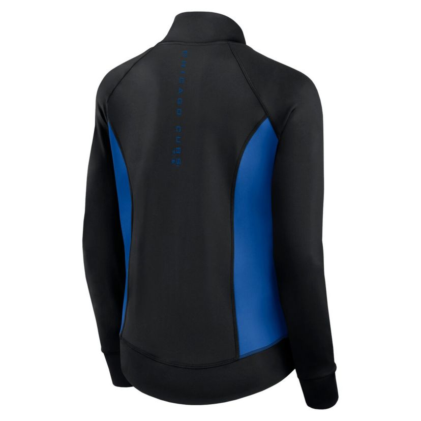 MLB Fanatics Chicago Cubs Studio Fitted Full-Zip Gym Track Jacket