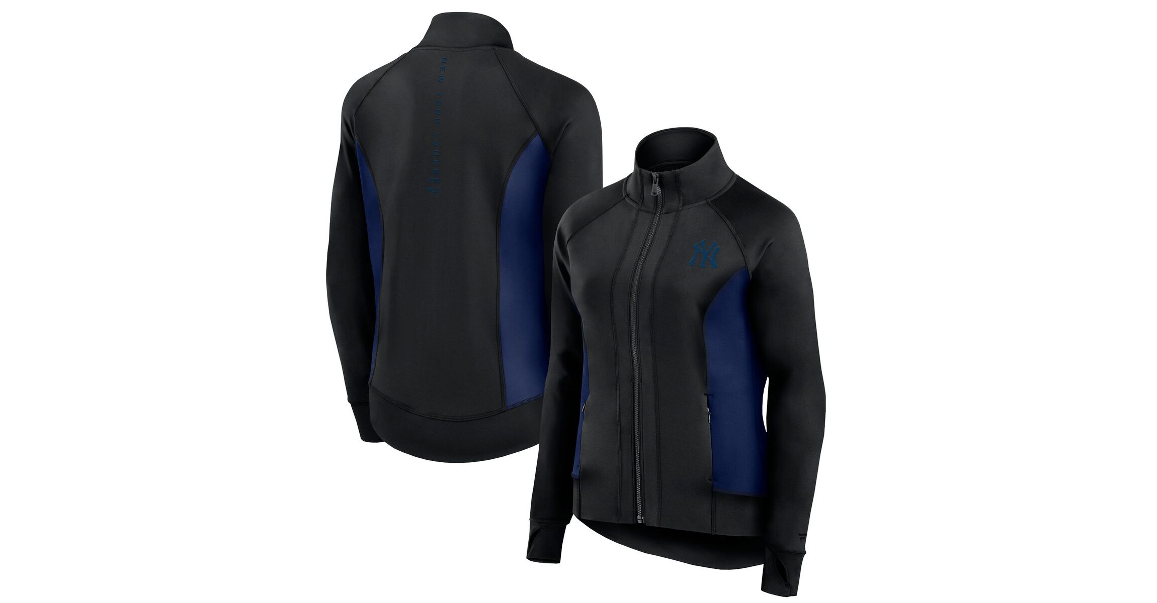 MLB Fanatics New York Yankees Studio Fitted Full-Zip Gym Track Jacket