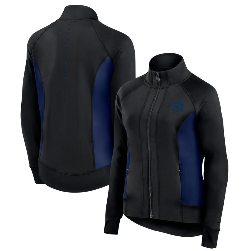 MLB Fanatics New York Yankees Studio Fitted Full-Zip Gym Track Jacket