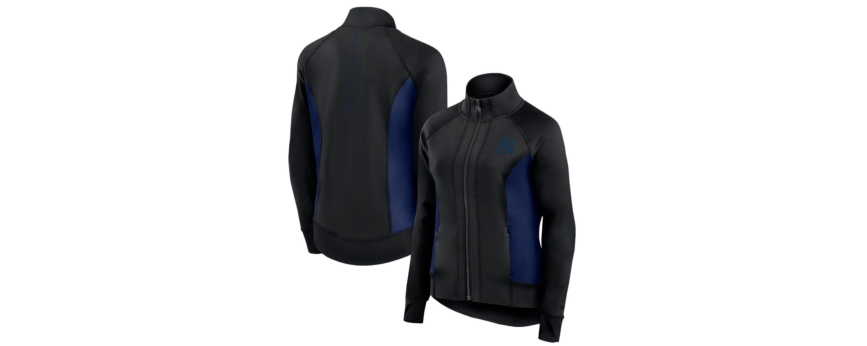MLB Fanatics New York Yankees Studio Fitted Full-Zip Gym Track Jacket