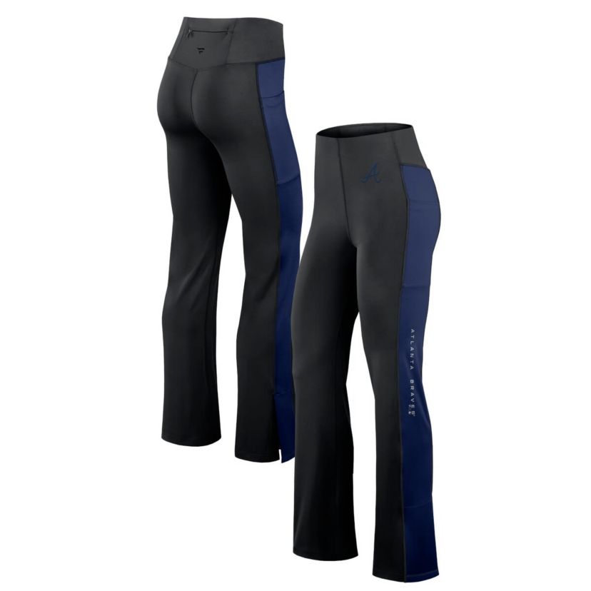 MLB Fanatics Atlanta Braves Studio Fitted Flared Leggings