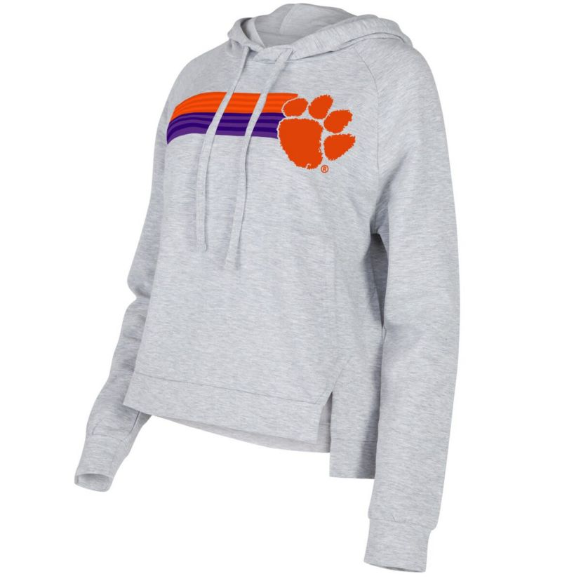 NCAA Clemson Tigers Cedar Tri-Blend Raglan Pullover Hoodie
