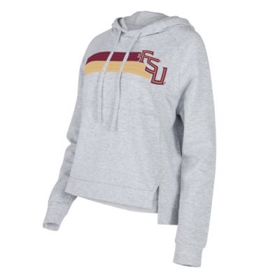 Concepts Sport NCAA Florida State Seminoles Cedar Tri-Blend Raglan Pullover Hoodie, Gray, Small -  0197393020453