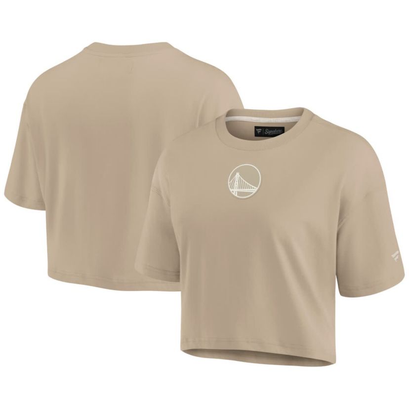 NBA Fanatics Golden State Warriors Elements Super Soft Boxy Cropped T-Shirt