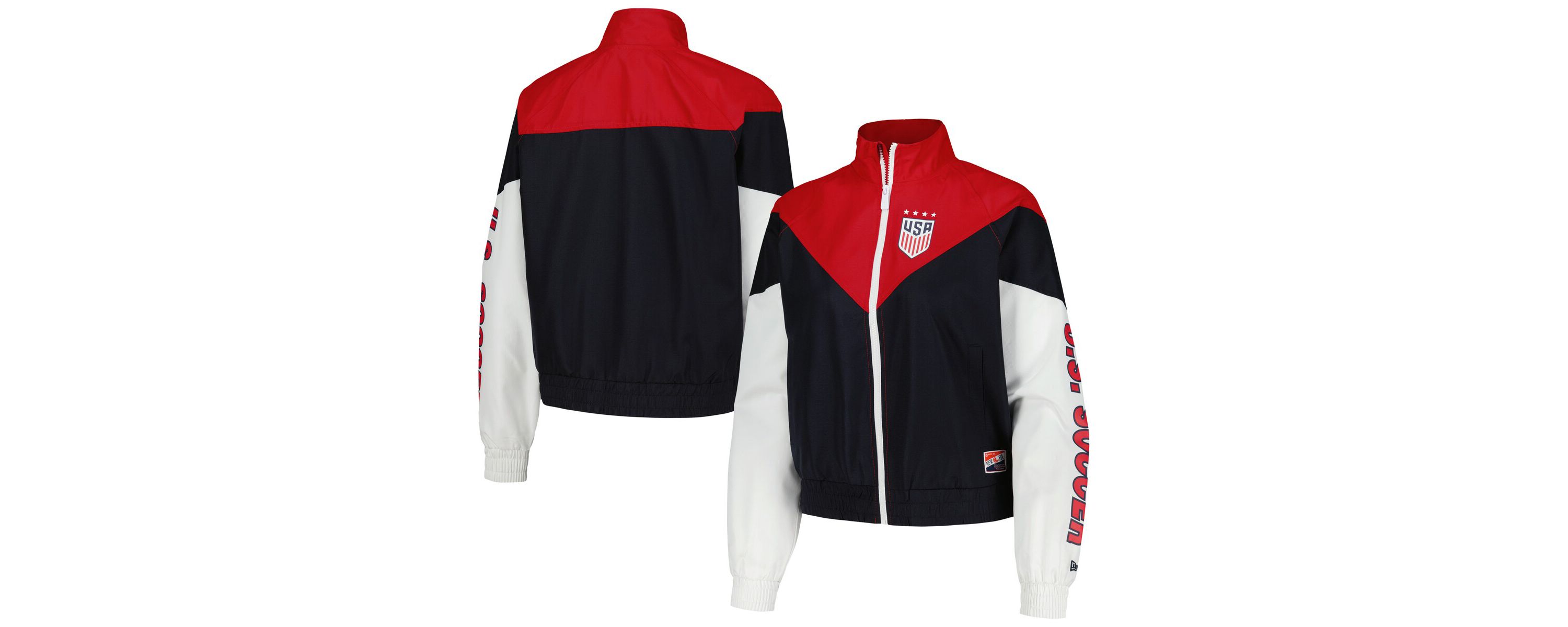 Olympics 5th & Ocean by USWNT Cropped Full-Zip Windbreaker Jacket