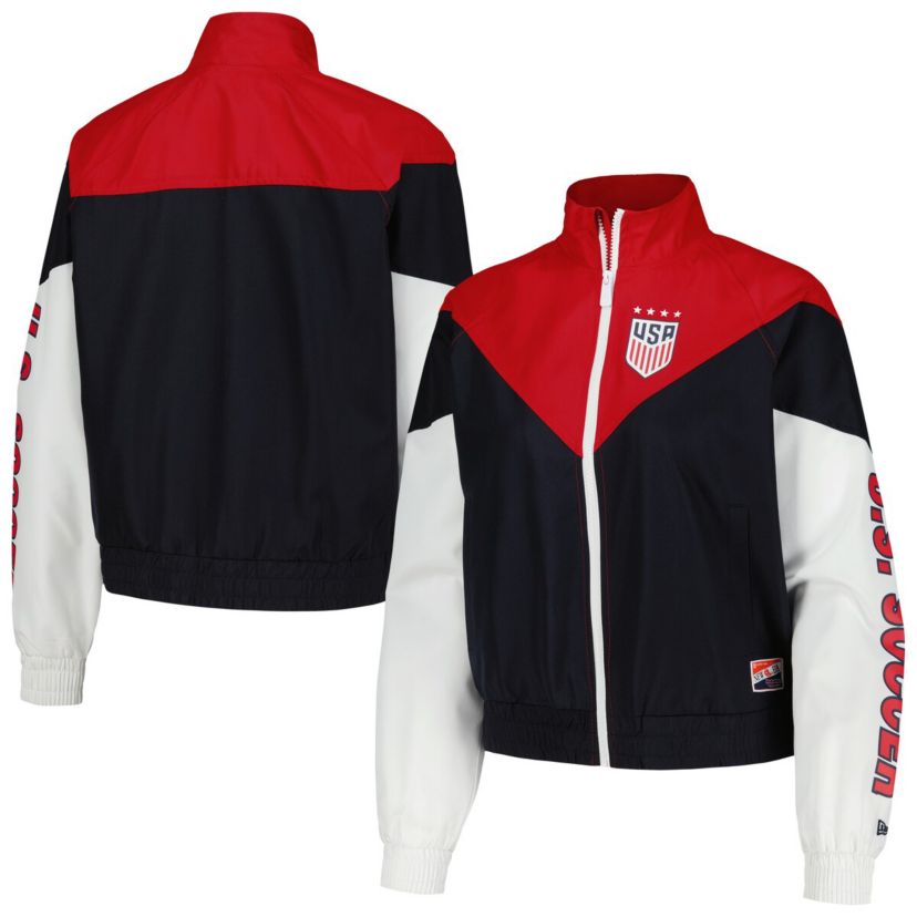 Olympics 5th & Ocean by USWNT Cropped Full-Zip Windbreaker Jacket