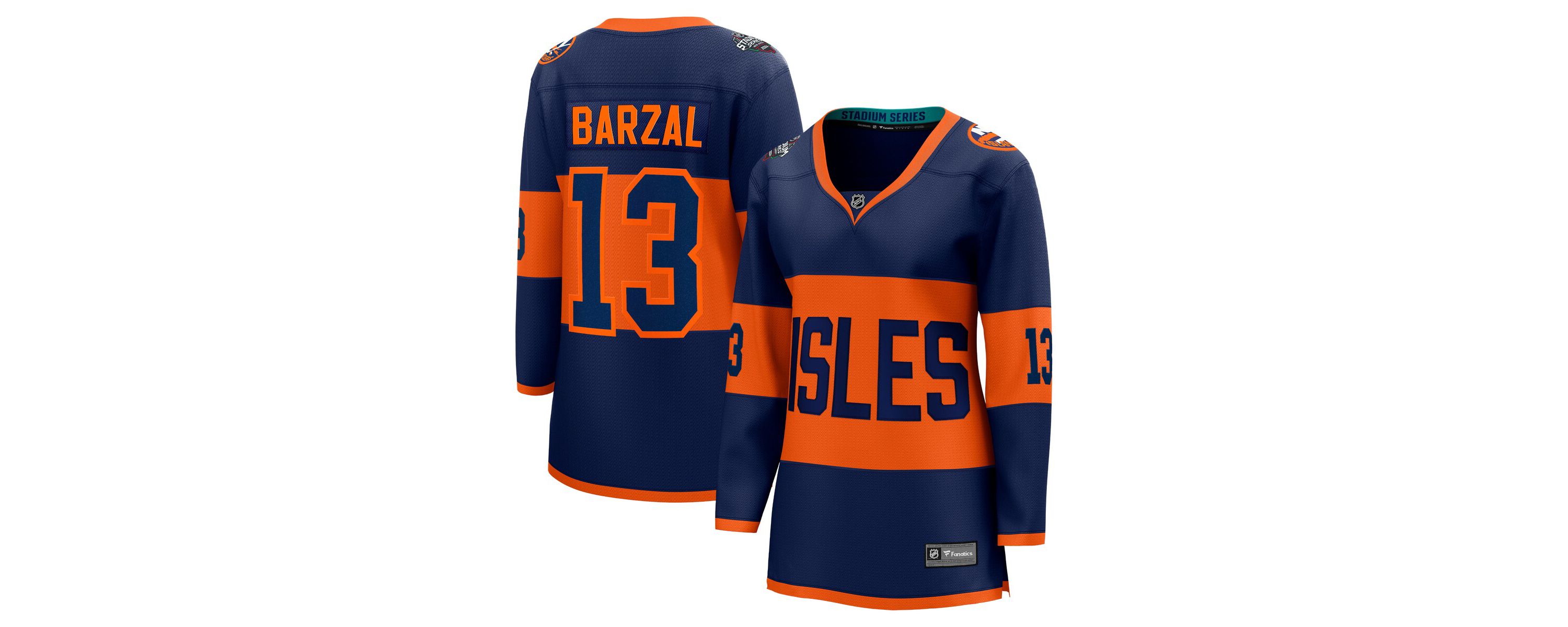 NHL Fanatics Mathew Barzal New York Islanders 2024 NHL Stadium Series Breakaway Player Jersey