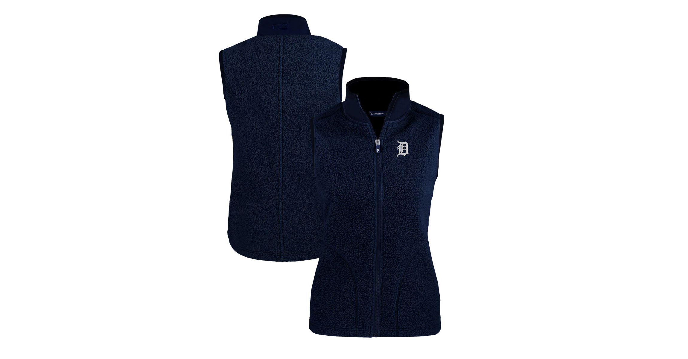 MLB Detroit Tigers Cascade Eco Sherpa Fleece Full-Zip Vest