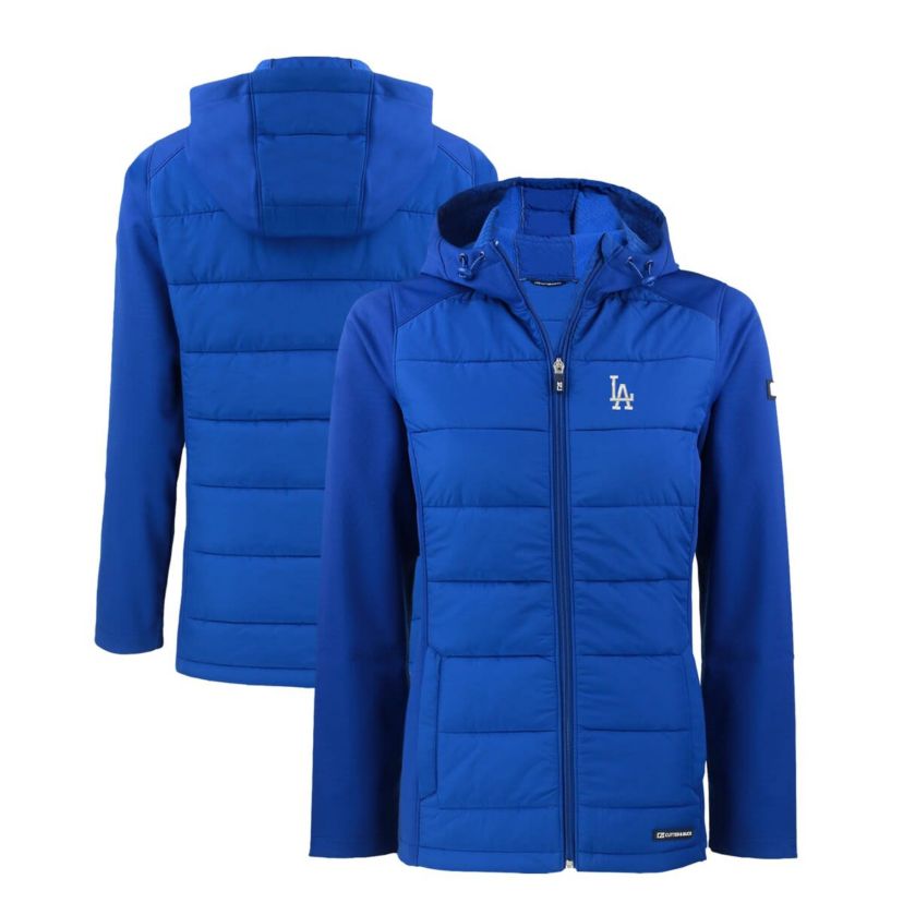 MLB Los Angeles Dodgers Evoke Hybrid Eco Softshell Recycled Full-Zip Hoodie Jacket