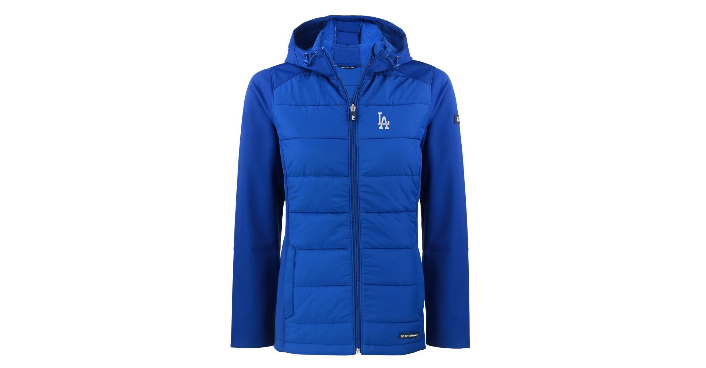 MLB Los Angeles Dodgers Evoke Hybrid Eco Softshell Recycled Full-Zip Hoodie Jacket
