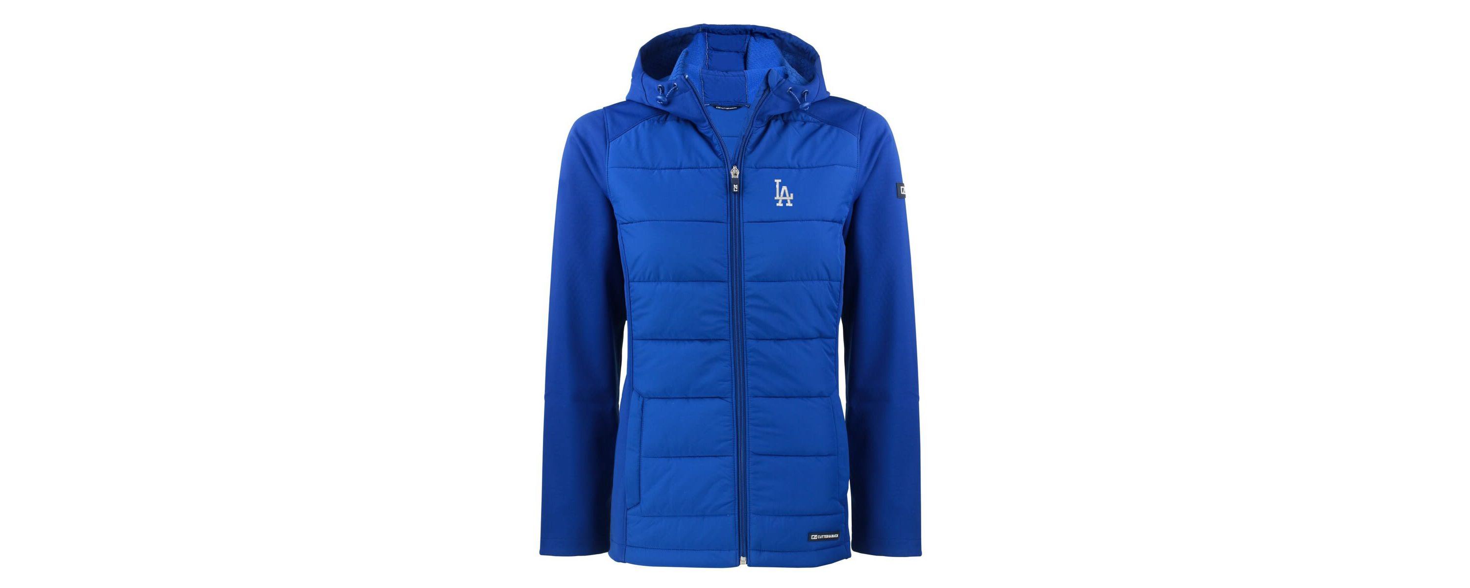 MLB Los Angeles Dodgers Evoke Hybrid Eco Softshell Recycled Full-Zip Hoodie Jacket