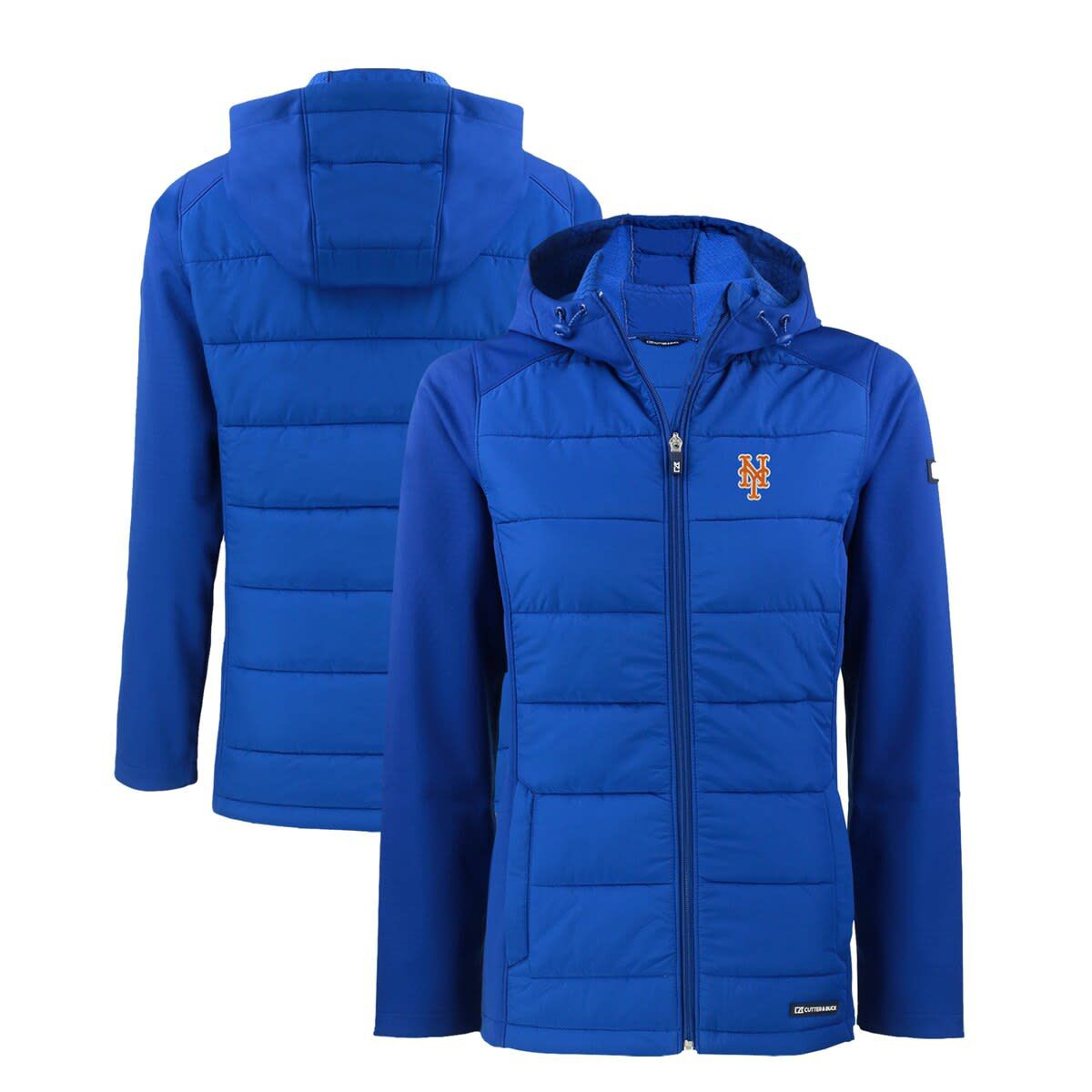 MLB New York Mets Evoke Hybrid Eco Softshell Recycled Full-Zip Hoodie Jacket
