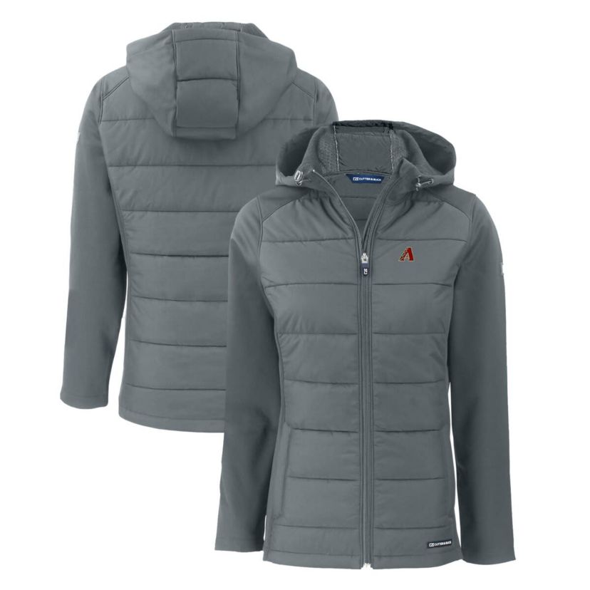 MLB Arizona Diamondbacks Evoke Hybrid Eco Softshell Recycled Full-Zip Hoodie Jacket