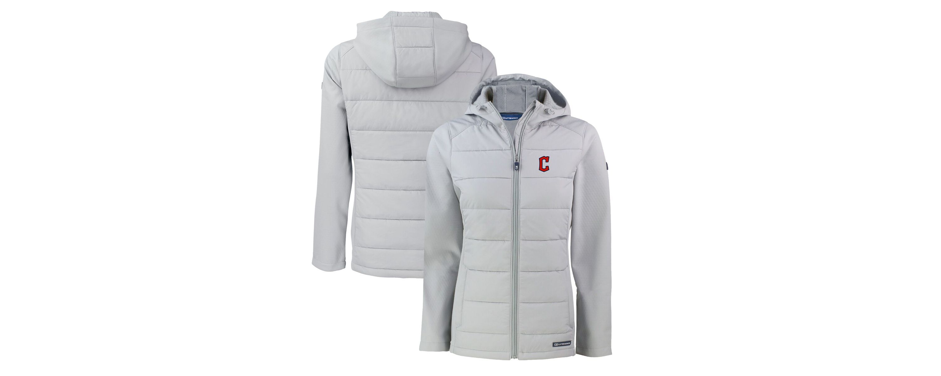 MLB Cleveland Guardians Evoke Hybrid Eco Softshell Recycled Full-Zip Hoodie Jacket