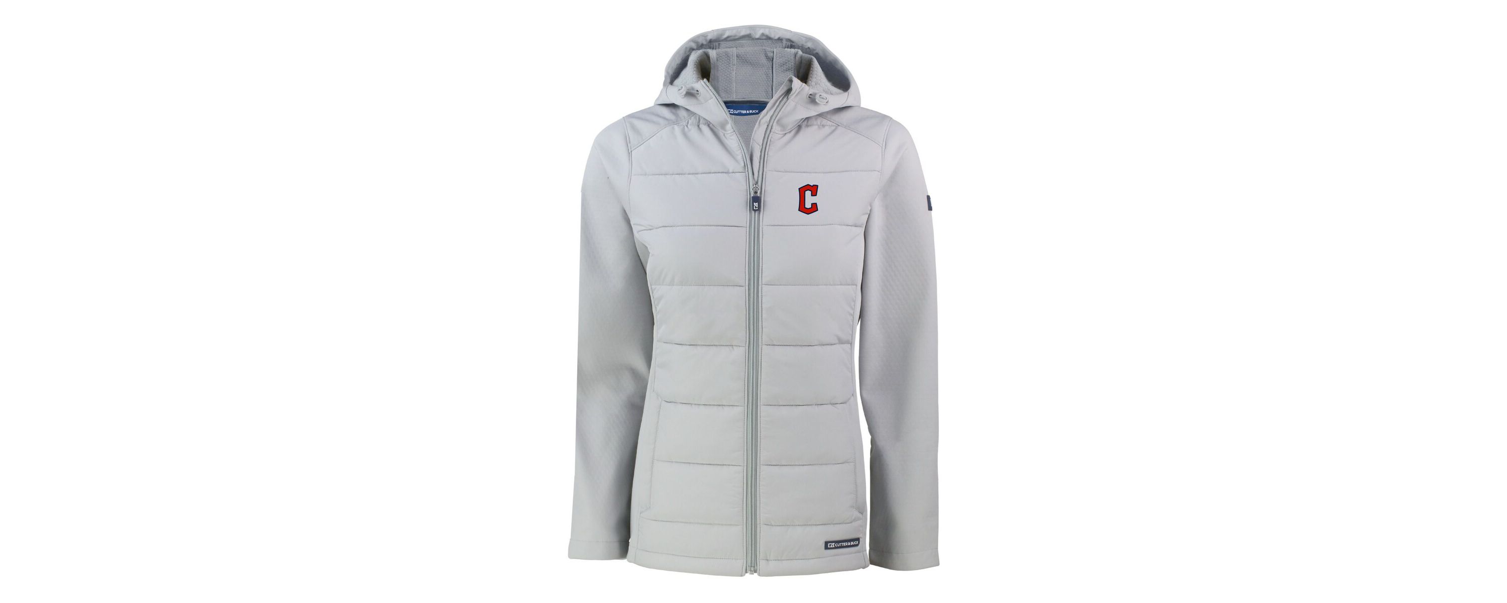 MLB Cleveland Guardians Evoke Hybrid Eco Softshell Recycled Full-Zip Hoodie Jacket