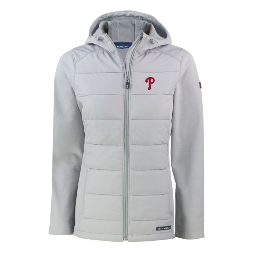 MLB Philadelphia Phillies Evoke Hybrid Eco Softshell Recycled Full-Zip Hoodie Jacket