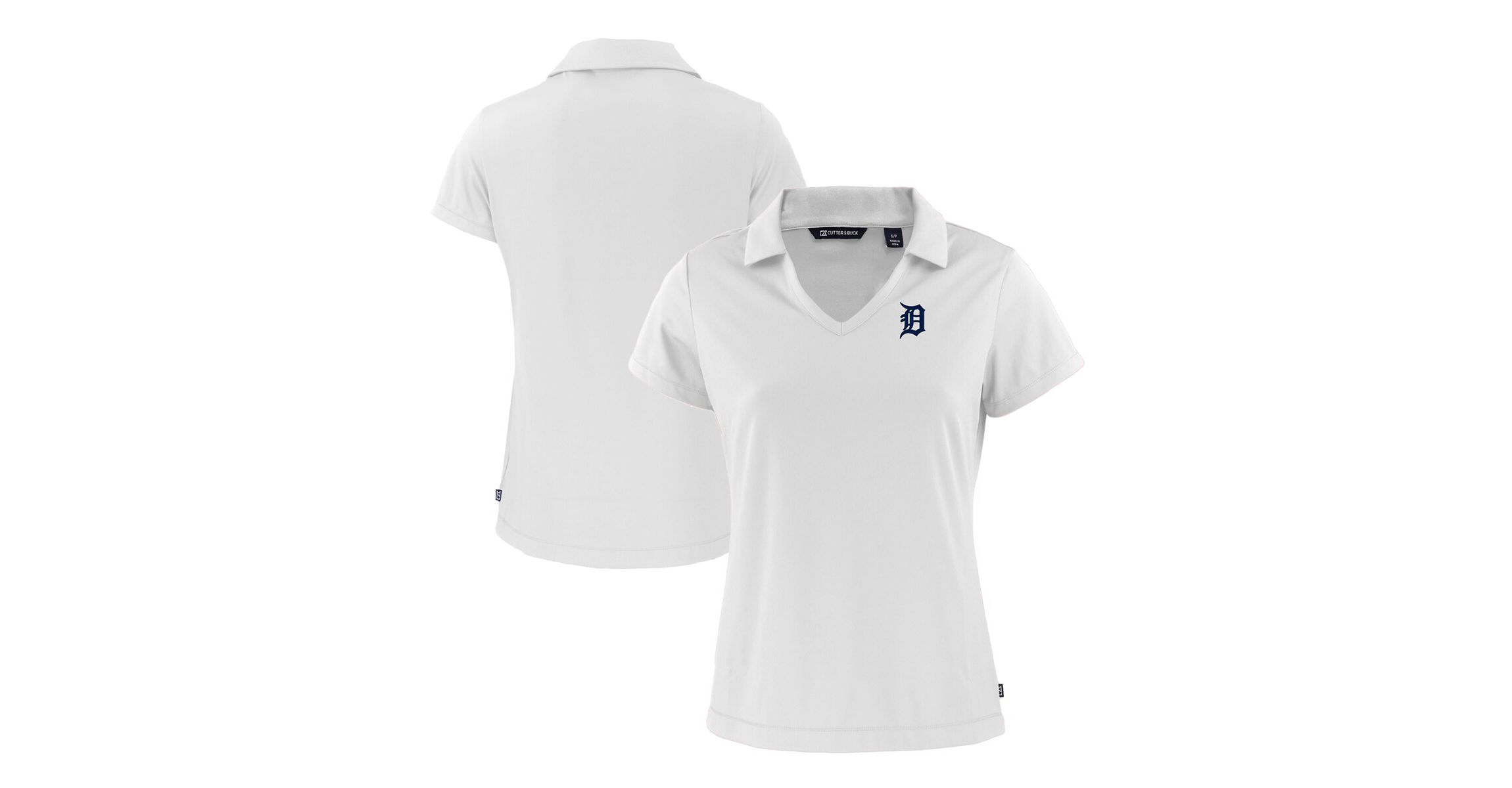 MLB Detroit Tigers Daybreak Eco Recycled V-Neck Polo