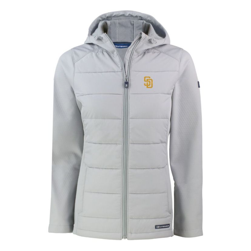 MLB San Diego Padres Evoke Hybrid Eco Softshell Recycled Full-Zip Hoodie Jacket