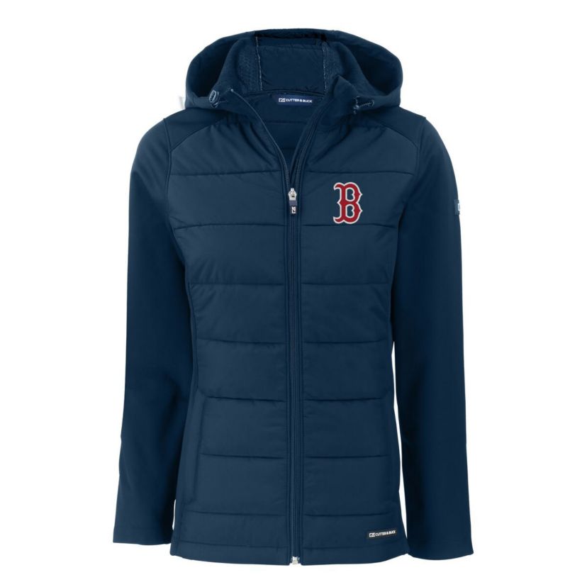 Boston Red Sox MLB Boston Sox Evoke Hybrid Eco Softshell Recycled Full-Zip Hoodie Jacket