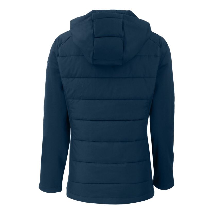 MLB Cleveland Guardians Evoke Hybrid Eco Softshell Recycled Full-Zip Hoodie Jacket