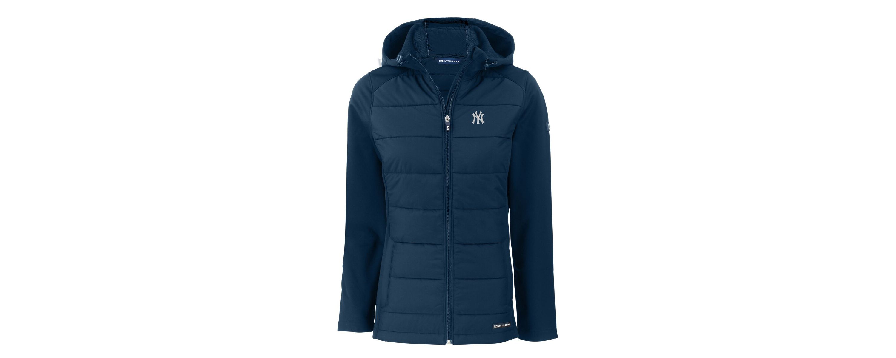 MLB New York Yankees Evoke Hybrid Eco Softshell Recycled Full-Zip Hoodie Jacket