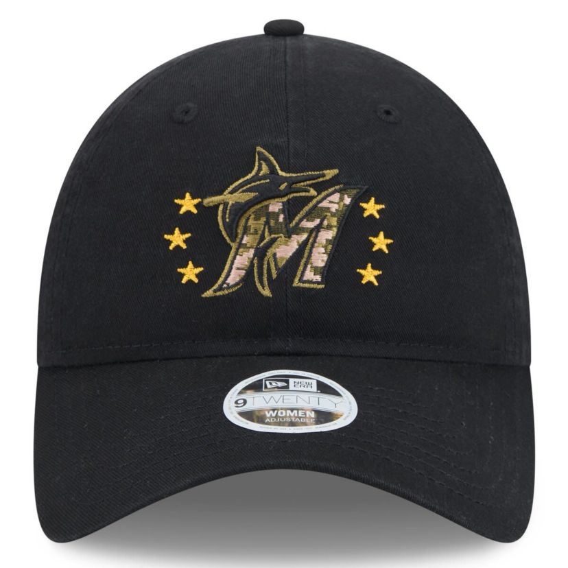 MLB Miami Marlins 2024 Armed Forces Day 9TWENTY Adjustable Hat