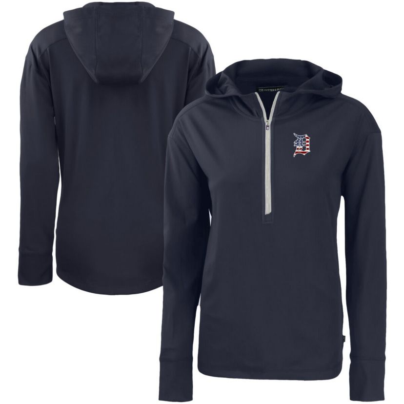 MLB Detroit Tigers Daybreak Eco Recycled Half-Zip Hoodie