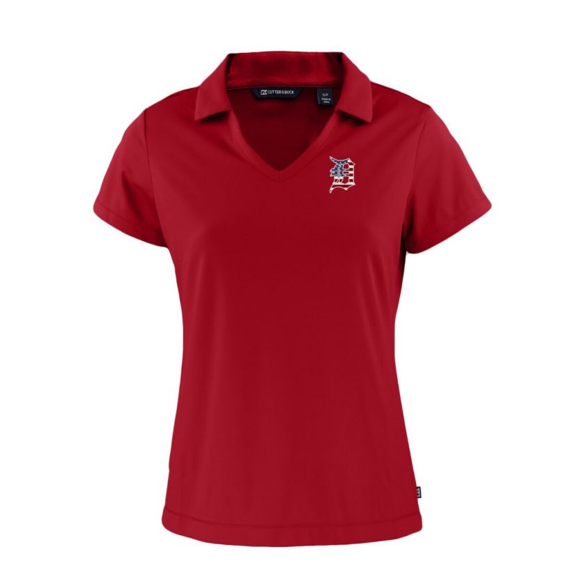 MLB Detroit Tigers Daybreak Eco Recycled V-Neck Polo