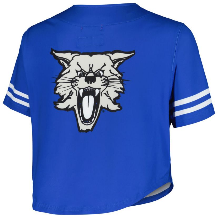 NCAA Kentucky Wildcats Vault Cropped V-Neck Button-Up Shirt