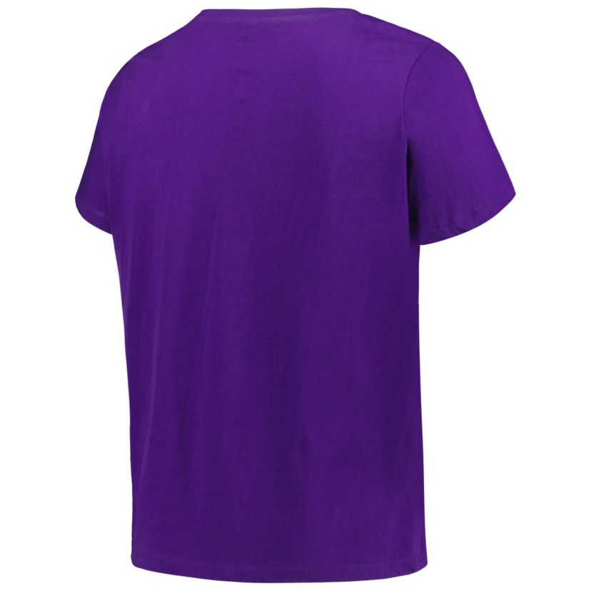 NCAA LSU Tigers Plus Size Arch Over Logo Scoop Neck T-Shirt