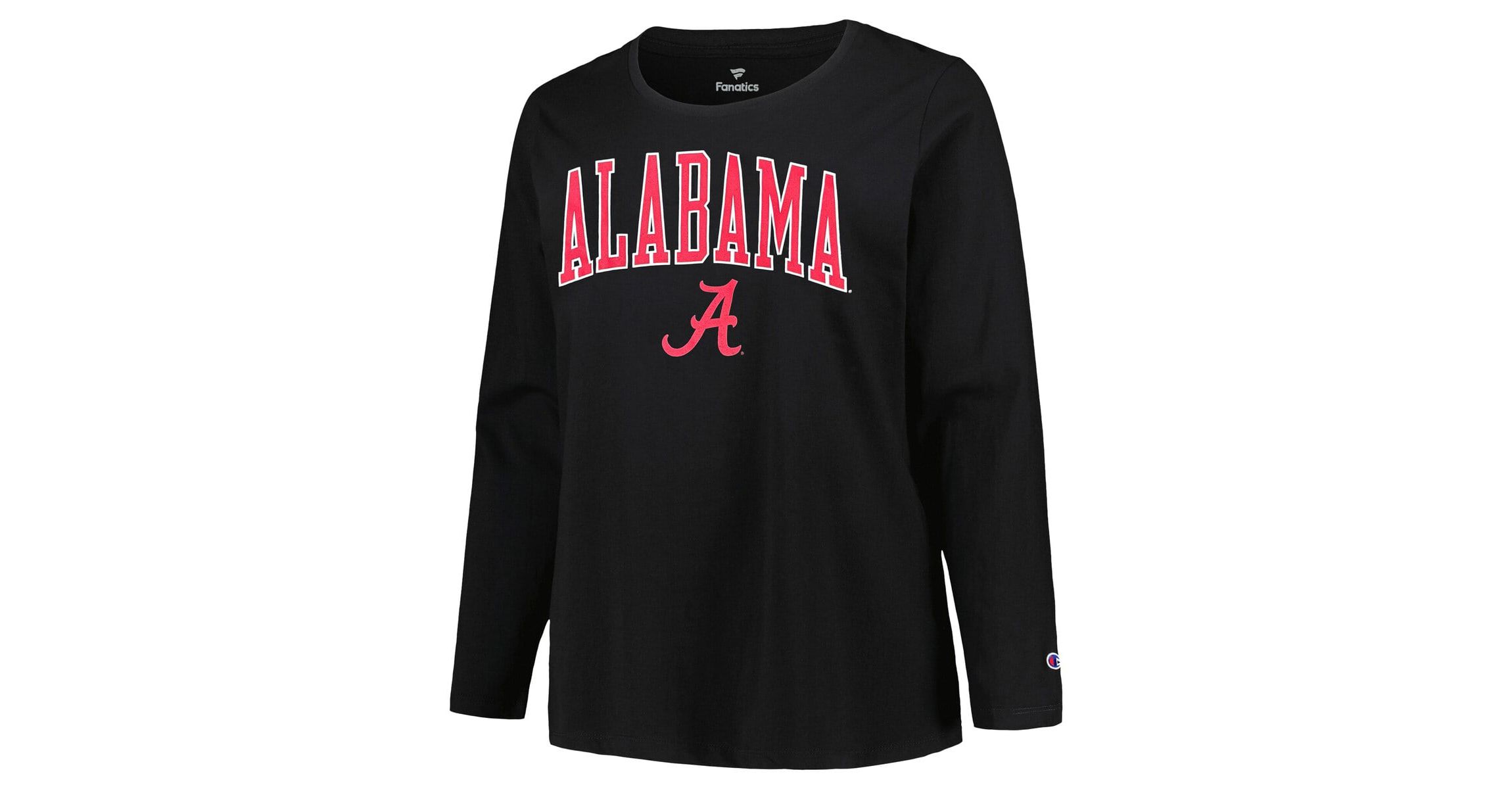 Alabama Crimson Tide NCAA Alabama Tide Plus Size Arch Over Logo Scoop Neck Long Sleeve T-Shirt