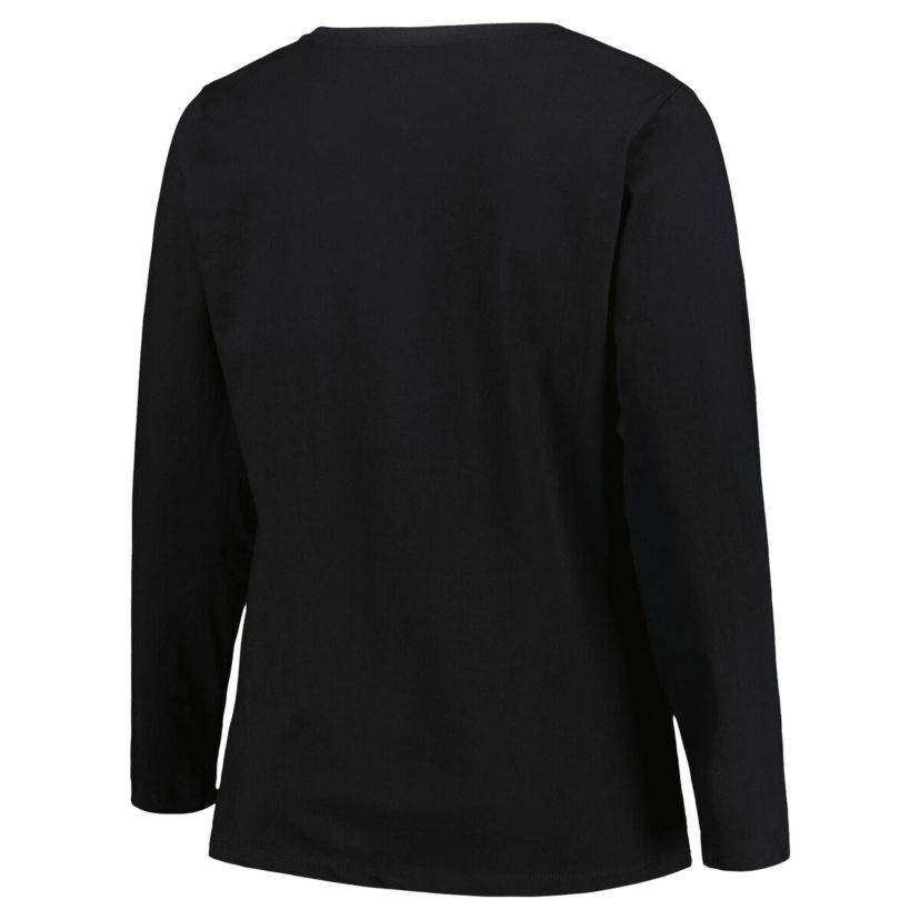 Alabama Crimson Tide NCAA Alabama Tide Plus Size Arch Over Logo Scoop Neck Long Sleeve T-Shirt