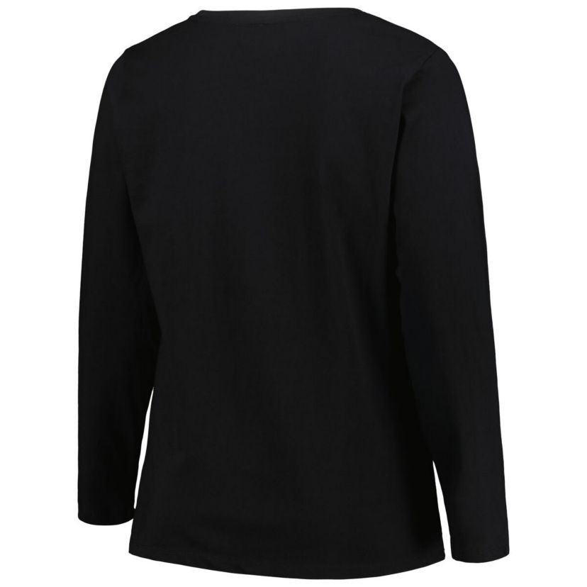 NCAA Florida State Seminoles Plus Size Arch Over Logo Scoop Neck Long Sleeve T-Shirt
