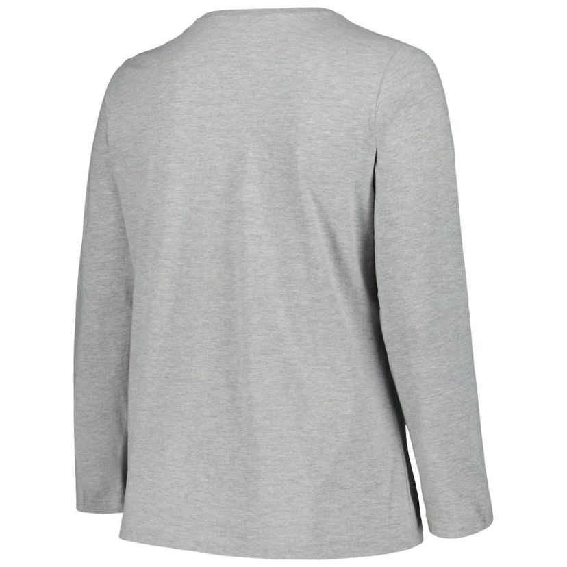 NCAA Michigan State Spartans Plus Size Arch Over Logo Scoop Neck Long Sleeve T-Shirt