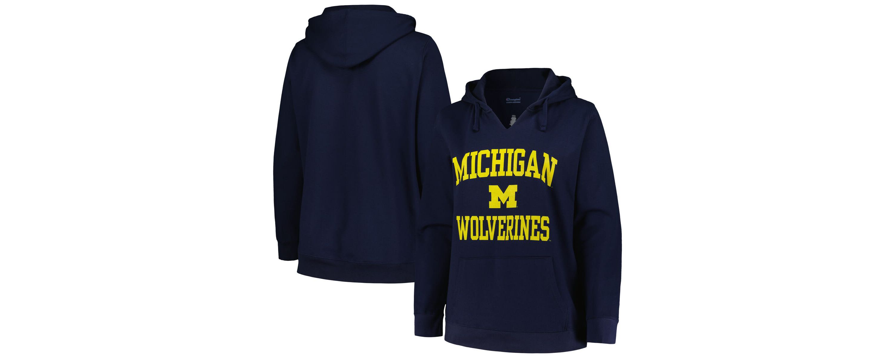 NCAA Michigan Wolverines Plus Size Heart & Soul Notch Neck Pullover