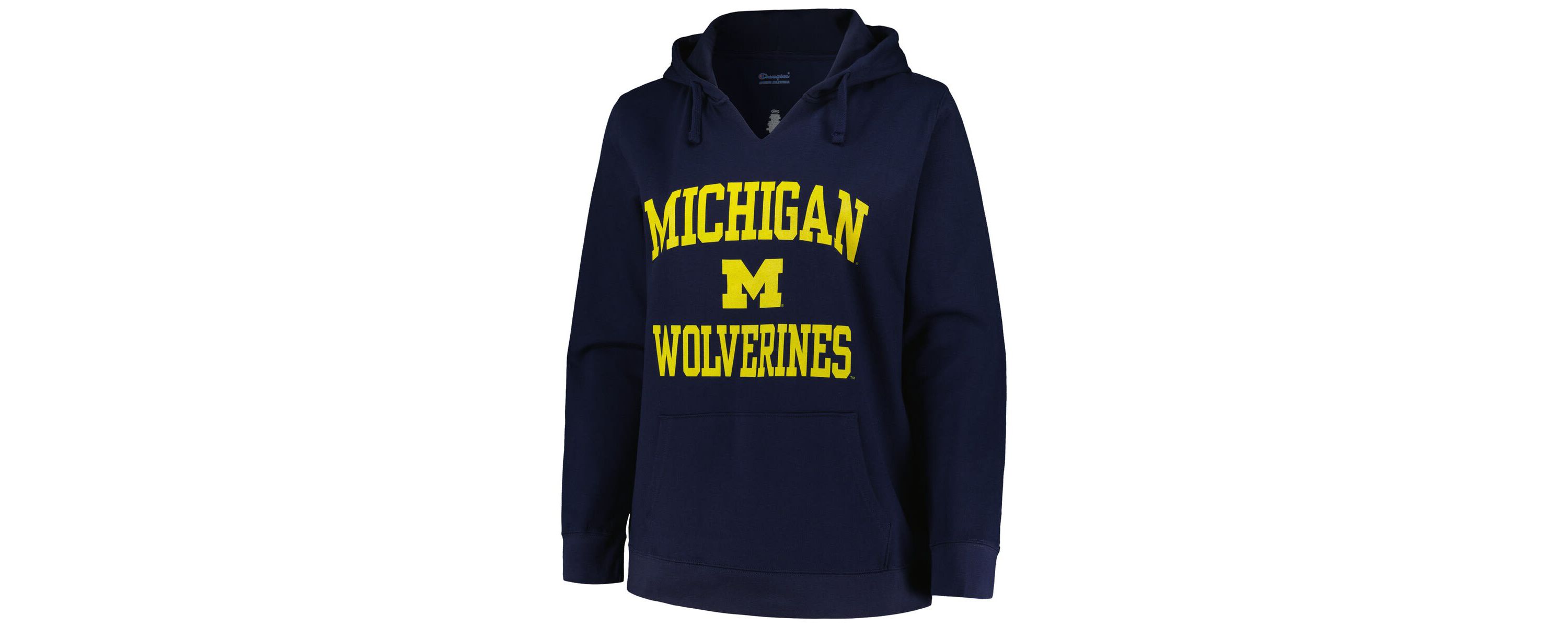 NCAA Michigan Wolverines Plus Size Heart & Soul Notch Neck Pullover
