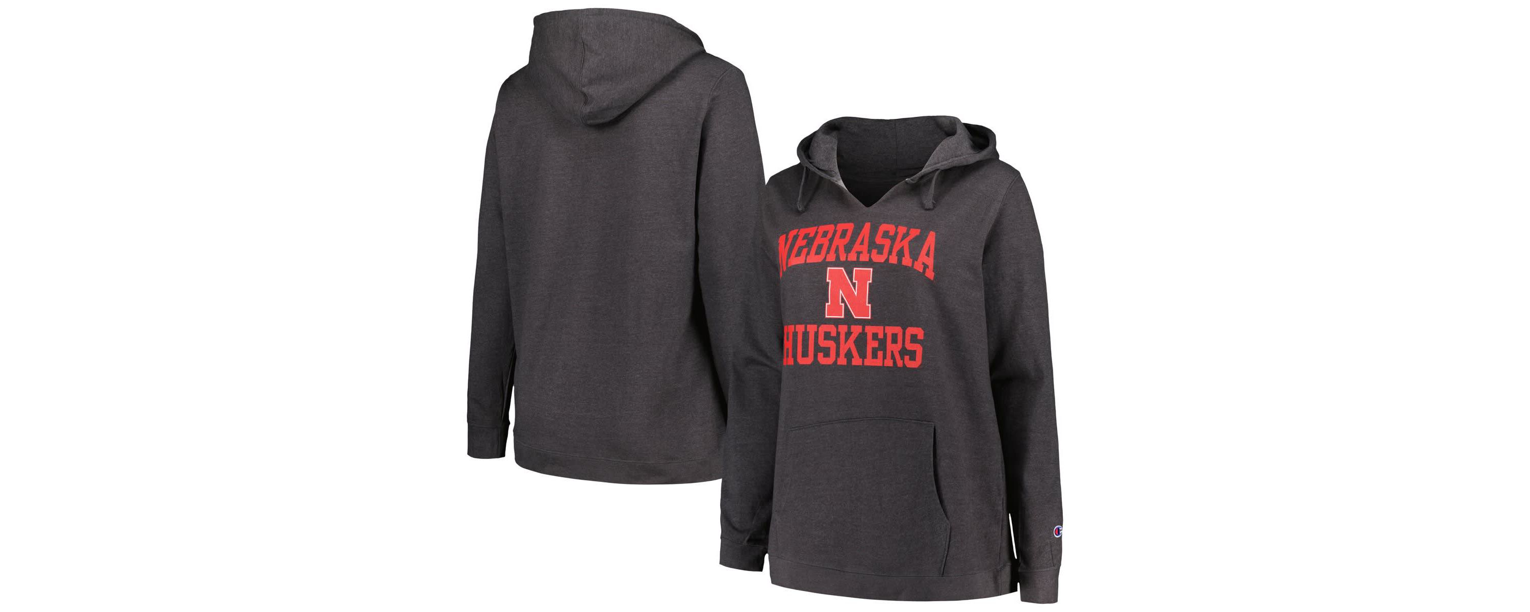 NCAA Nebraska Huskers Plus Size Heart & Soul Notch Neck Pullover