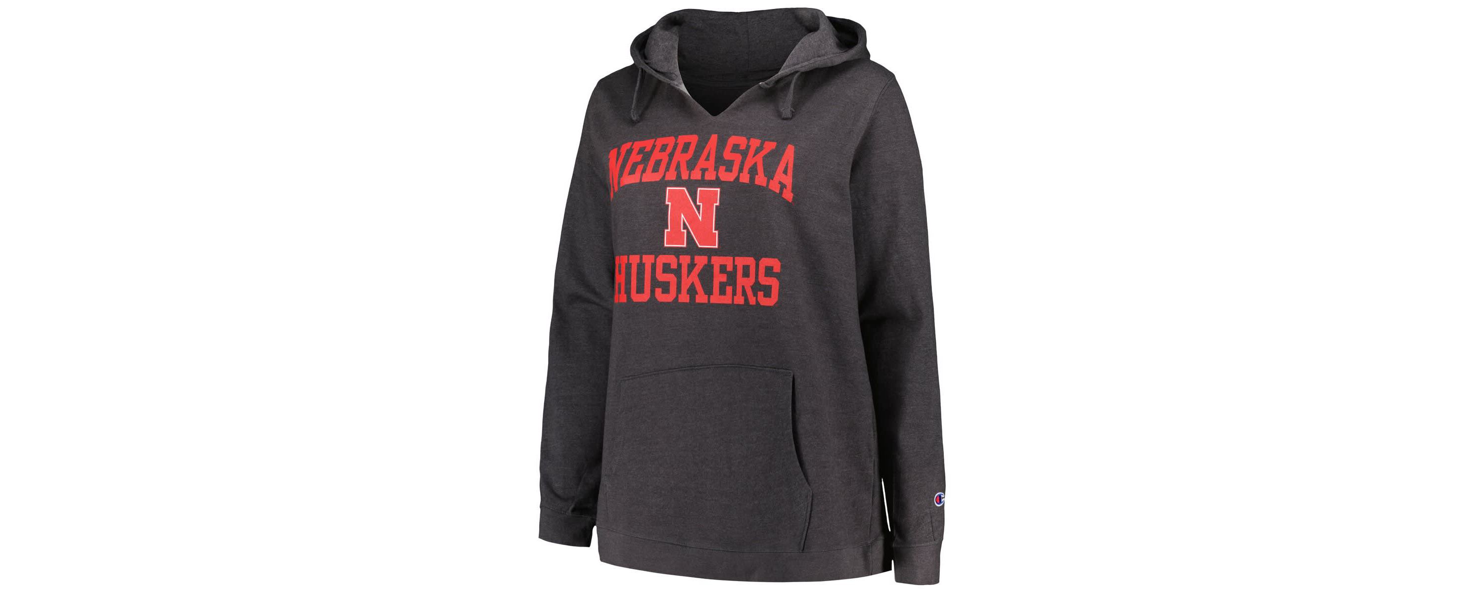 NCAA Nebraska Huskers Plus Size Heart & Soul Notch Neck Pullover
