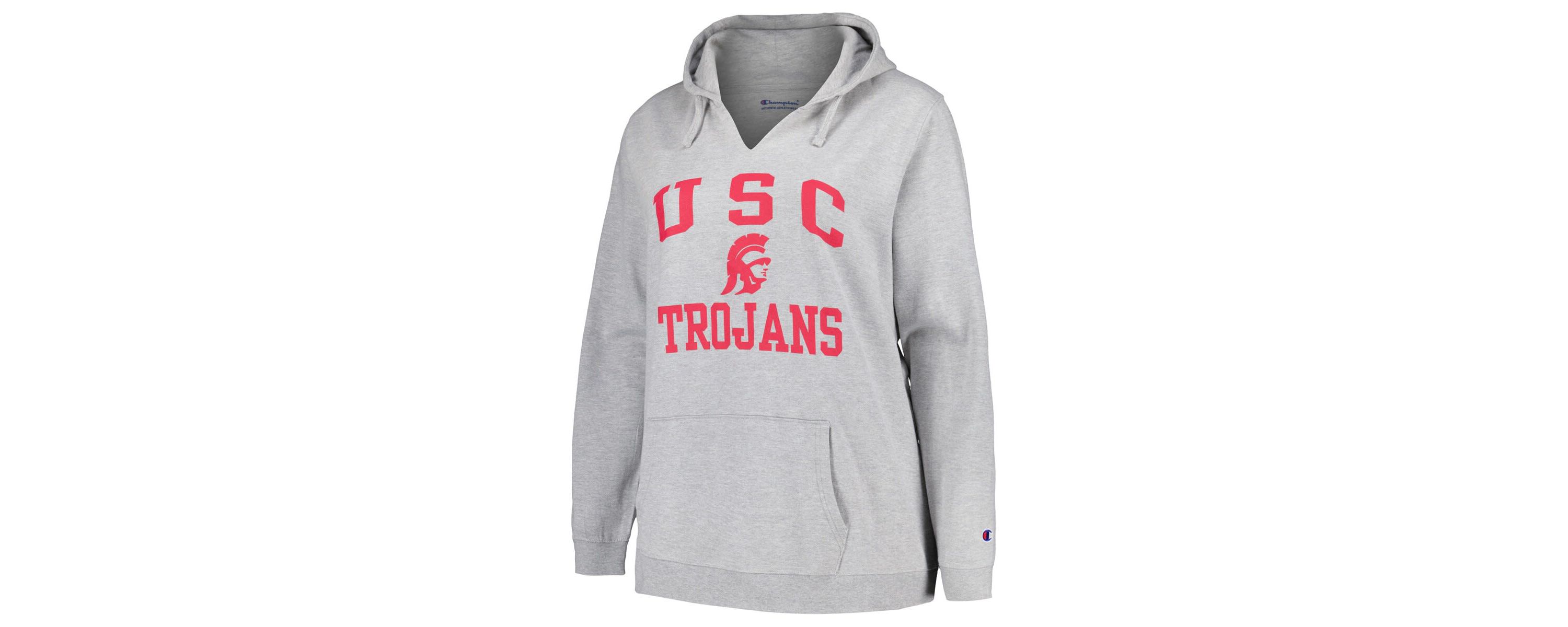 NCAA USC Trojans Plus Size Heart & Soul Notch Neck Pullover