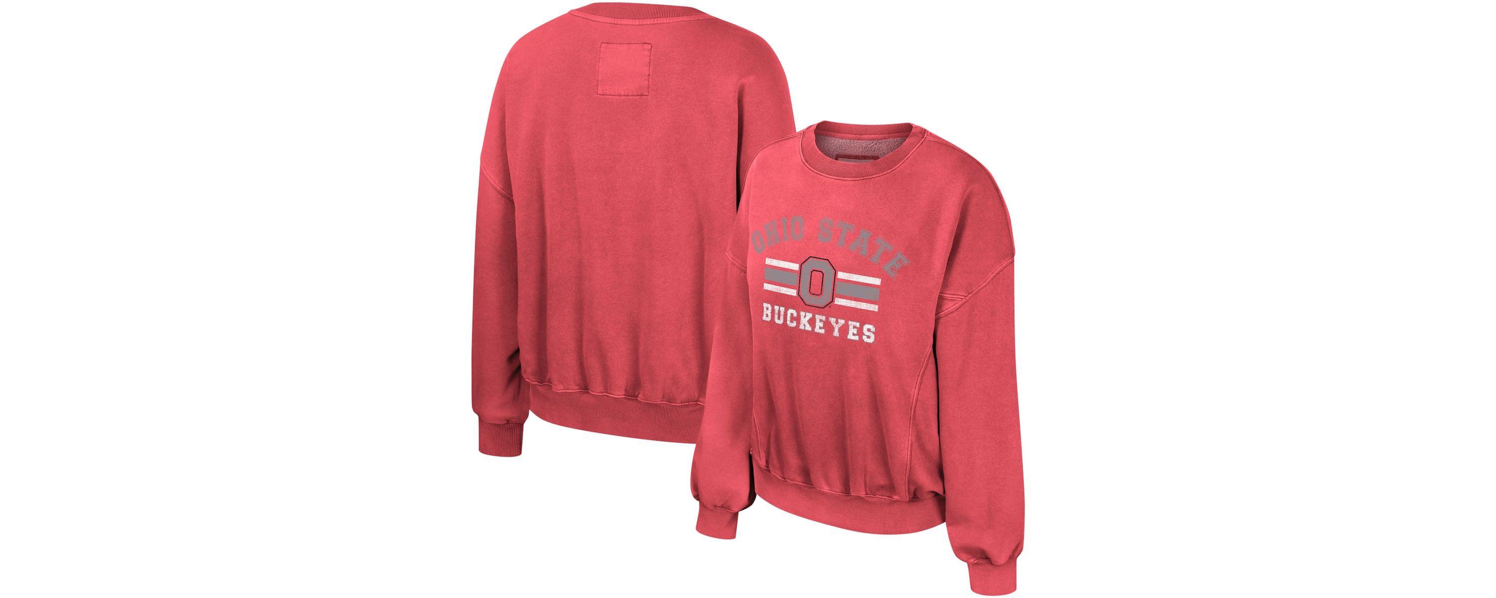 NCAA Ohio State Buckeyes Audrey Washed Pullover Sweatshirt