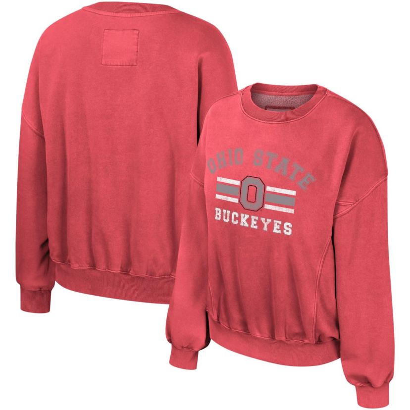 NCAA Ohio State Buckeyes Audrey Washed Pullover Sweatshirt