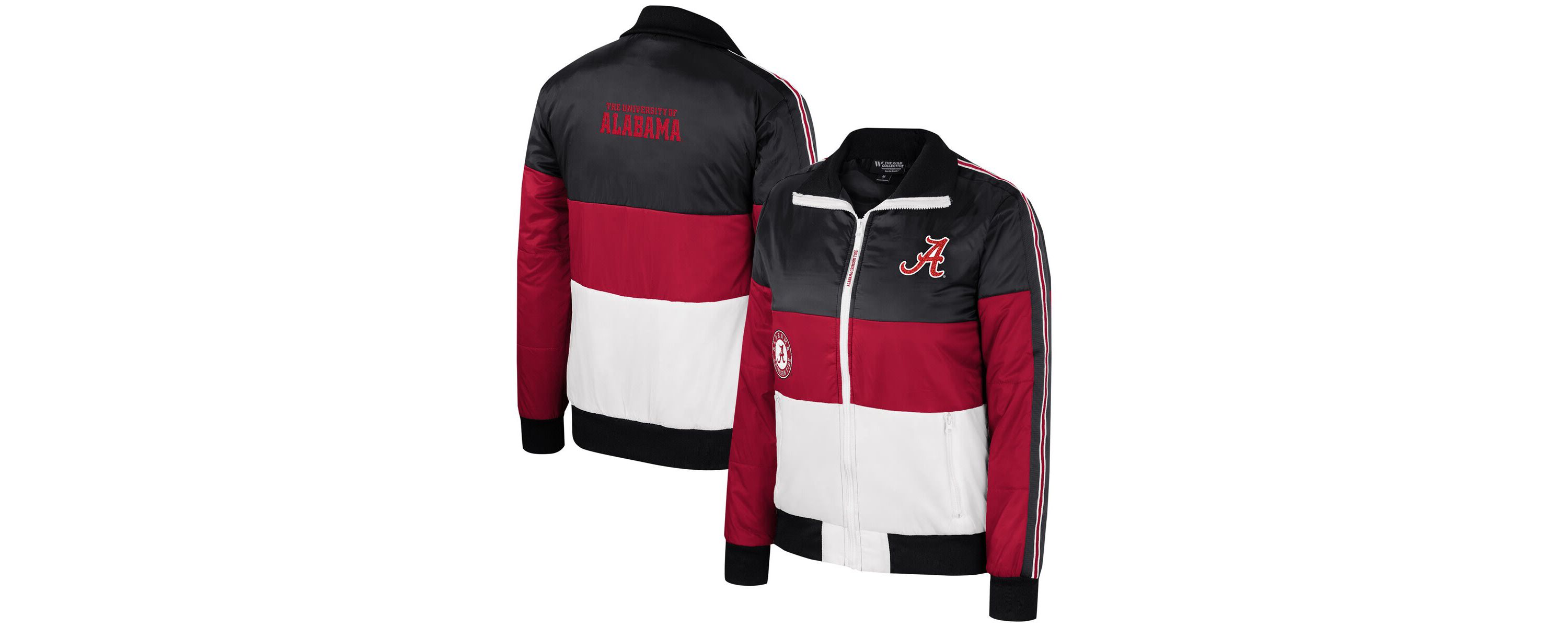 Alabama Crimson Tide NCAA Alabama Tide Color-Block Puffer Full-Zip Jacket